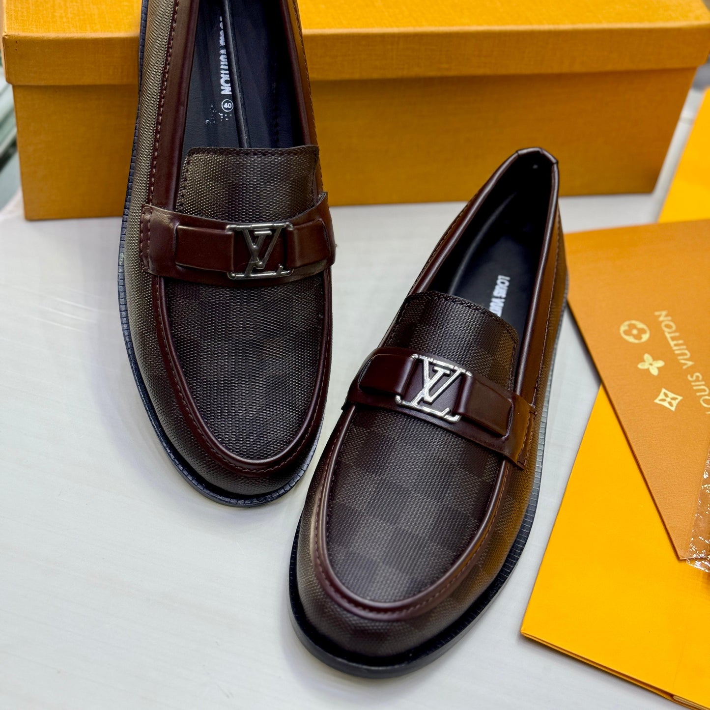 L-O-U-I-S V-U-I-T-T-O-N Luxury Gents Formal Shoes – Premium Edition | (Brown)