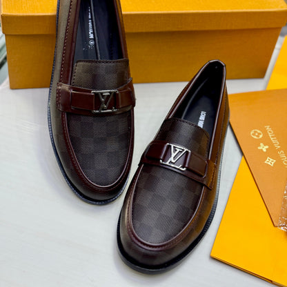 L-O-U-I-S V-U-I-T-T-O-N Luxury Gents Formal Shoes – Premium Edition | (Brown)