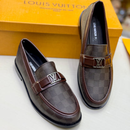 L-O-U-I-S V-U-I-T-T-O-N Luxury Gents Formal Shoes – Premium Edition | (Brown)
