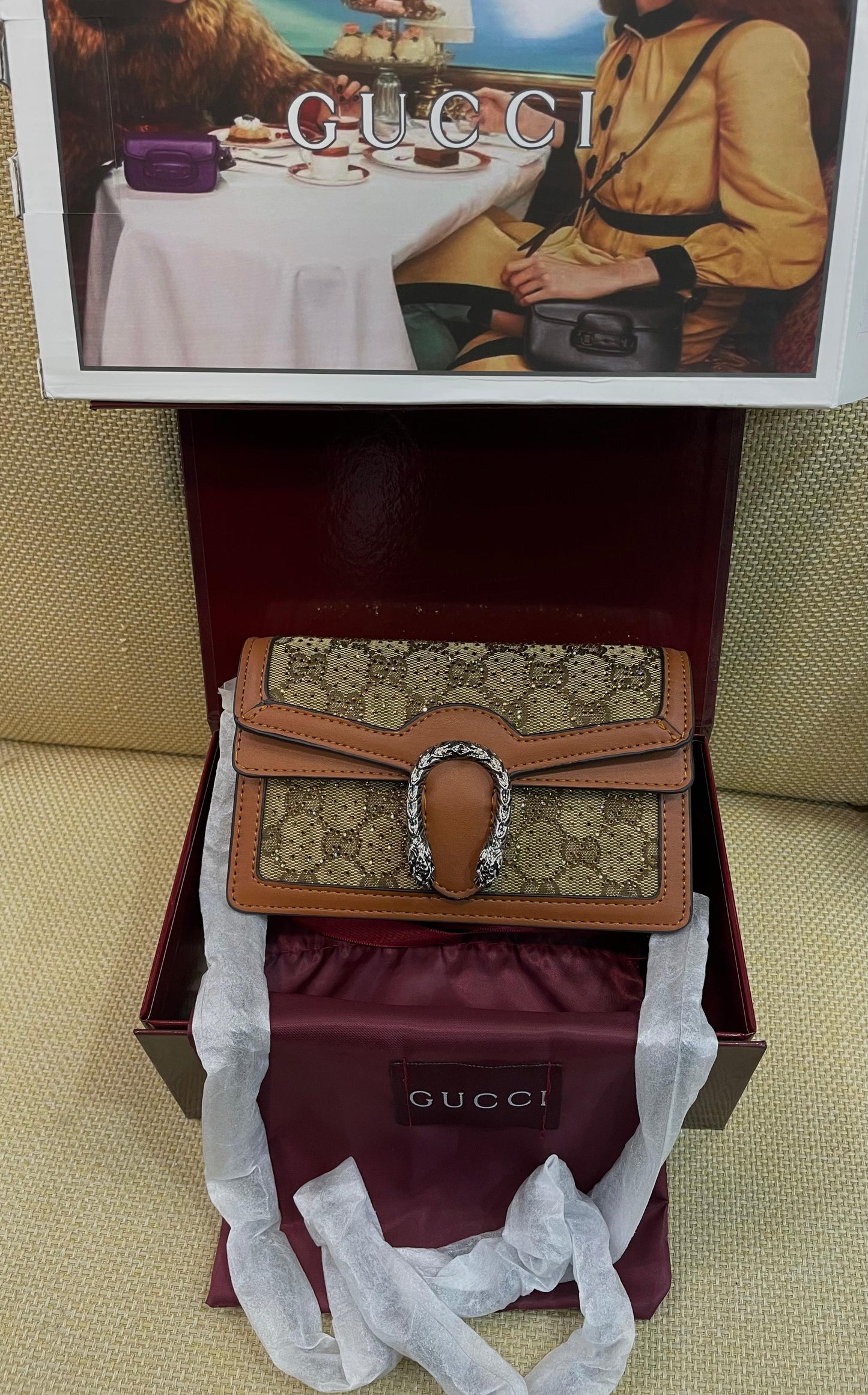 G-U-C-C-I Dionysus Crossbody Women Bag – Master Quality Edition (Brown)