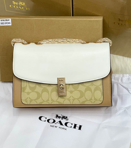 C-O-A-C-H Elegant Women Handbag – Luxury Edition with Full Brand Packaging (Brown-3)