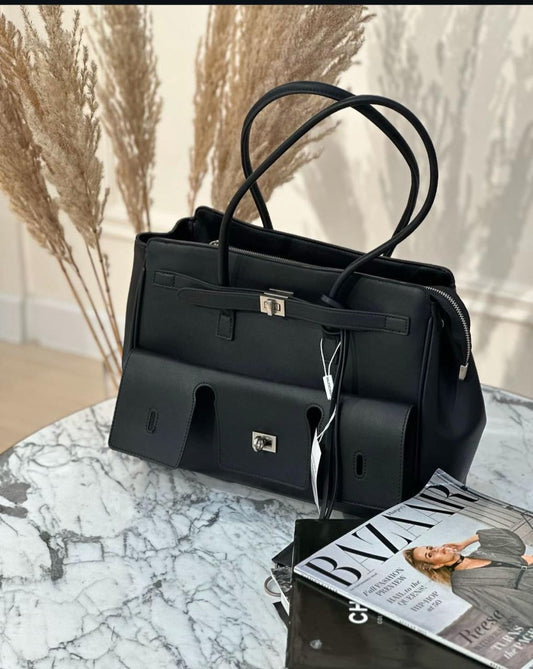 B-A-L-E-N-C-I-A-G-A Luxury Bel Air Carry Women Bag – Premium Edition (Black)