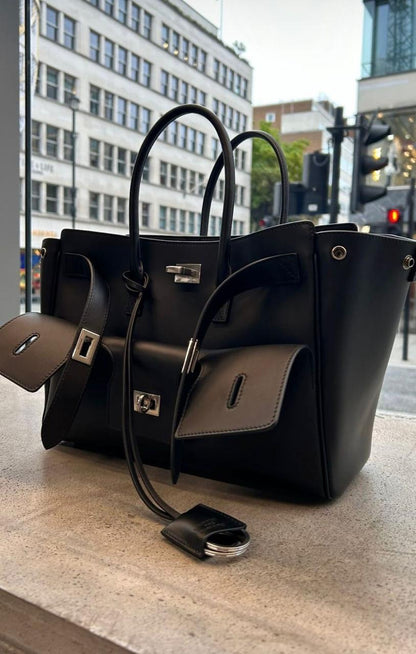 B-A-L-E-N-C-I-A-G-A Luxury Bel Air Carry Women Bag – Premium Edition (Black)