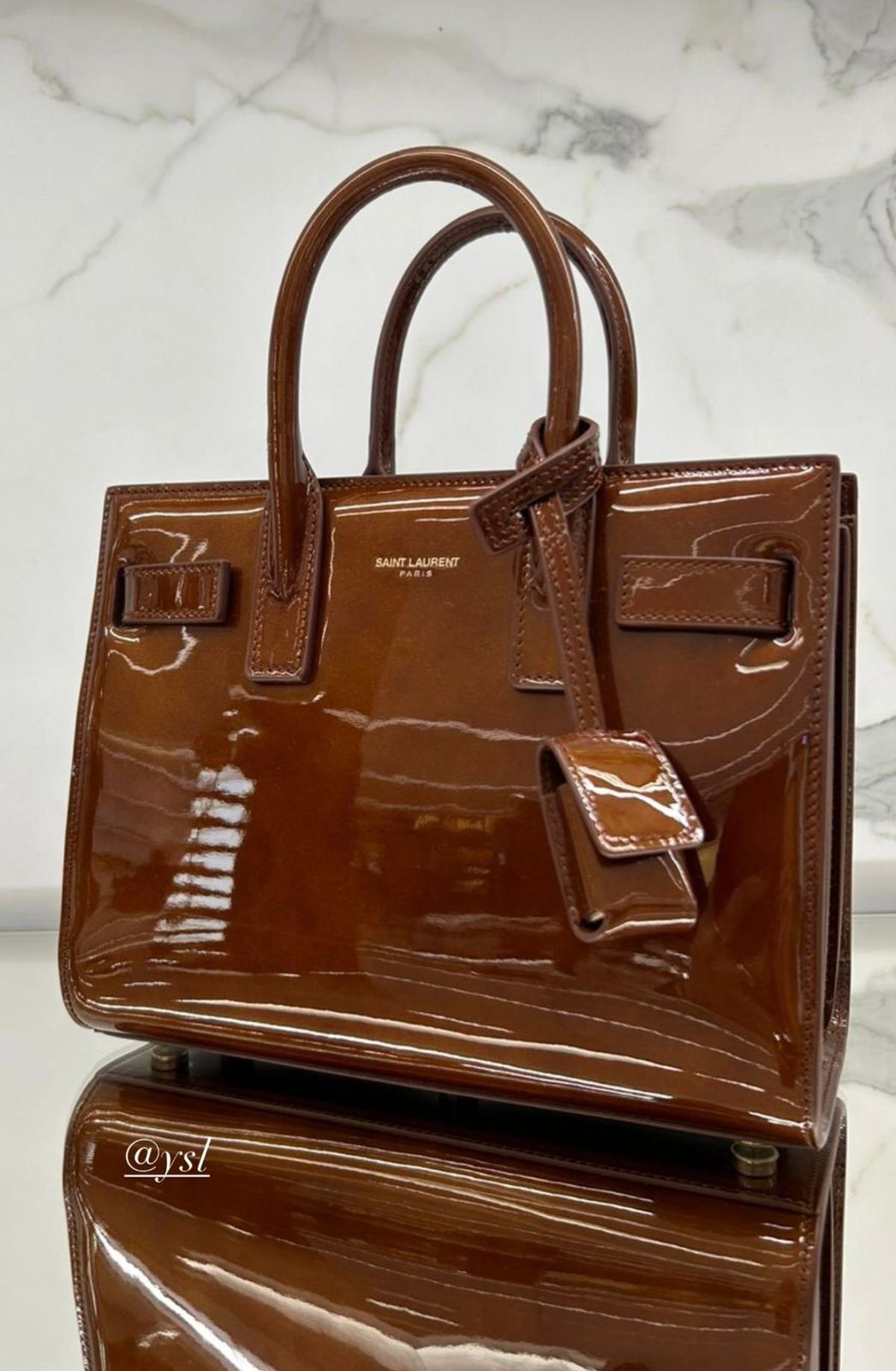 Y-S-L Luxury Small Tote Women Bag – Premium Leather Edition (Brown)