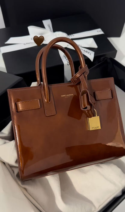 Y-S-L Luxury Small Tote Women Bag – Premium Leather Edition (Brown)