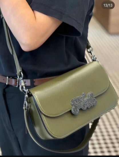 C-O-A-C-H Harper Shoulder Women Bag – Premium Edition (Green)