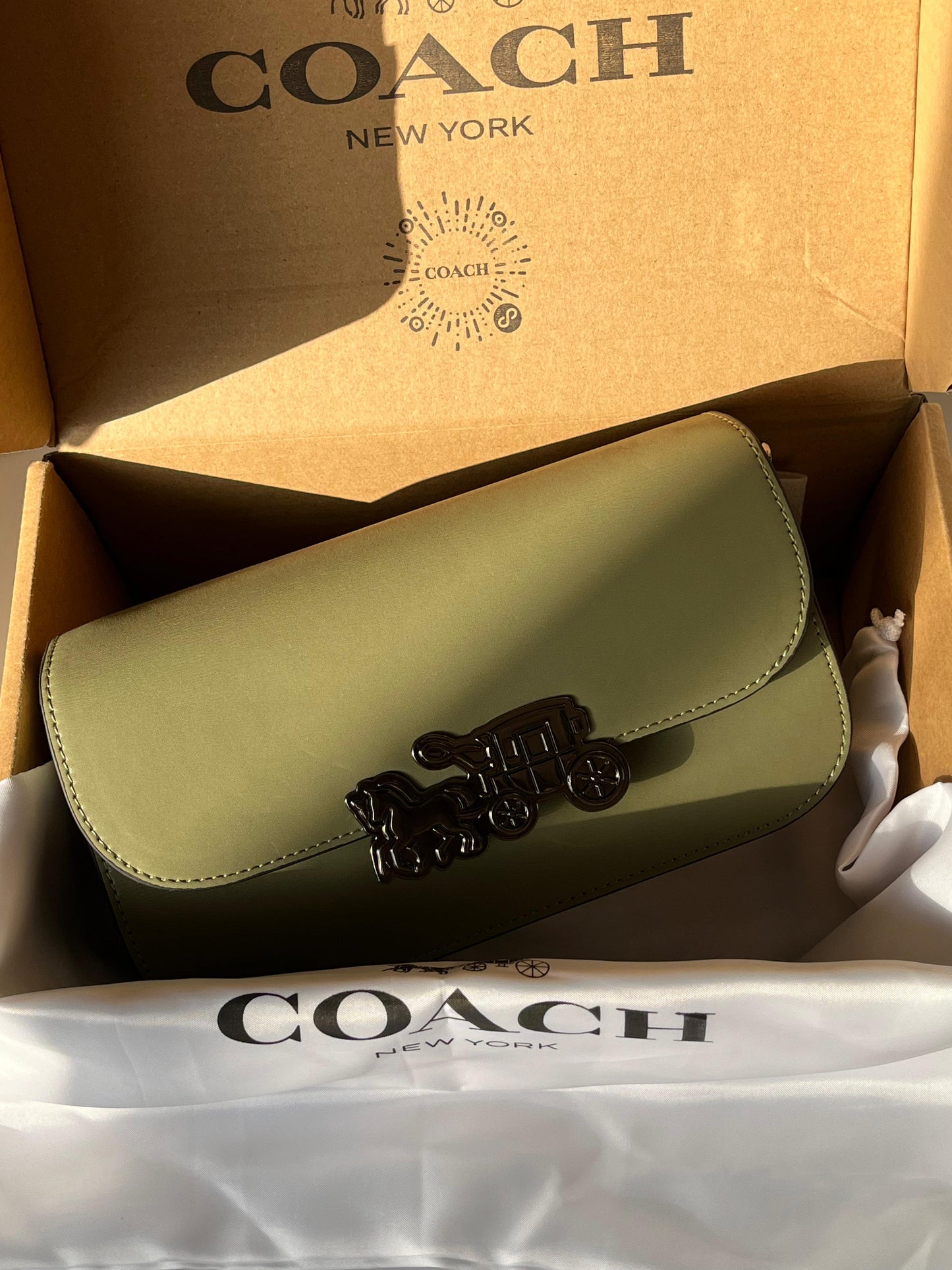 C-O-A-C-H Harper Shoulder Women Bag – Premium Edition (Green)
