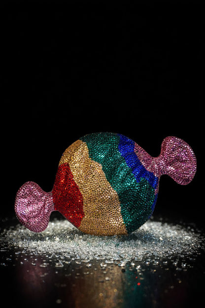 S-W-A-R-O-V-S-K-I Fancy Rhinestone Clutch – Elegant Women Bag (Multi Colour)