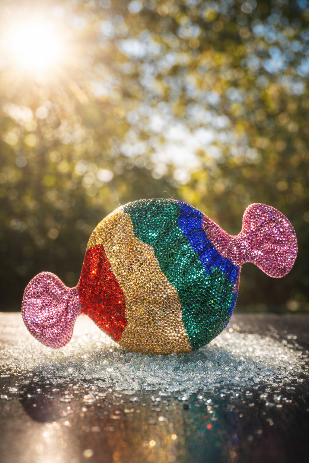 S-W-A-R-O-V-S-K-I Fancy Rhinestone Clutch – Elegant Women Bag (Multi Colour)