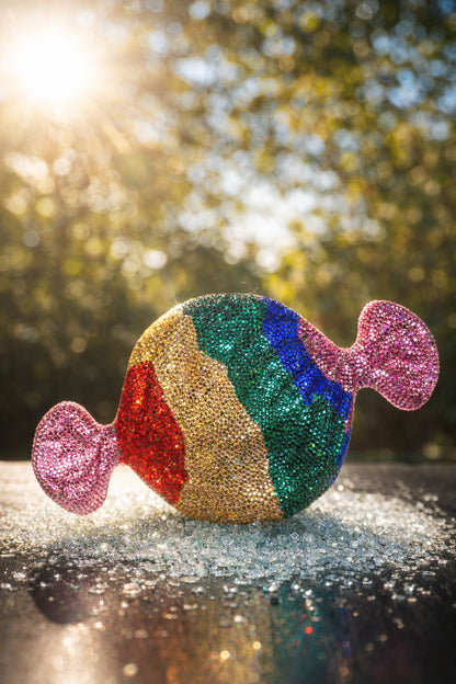 S-W-A-R-O-V-S-K-I Fancy Rhinestone Clutch – Elegant Women Bag (Multi Colour)