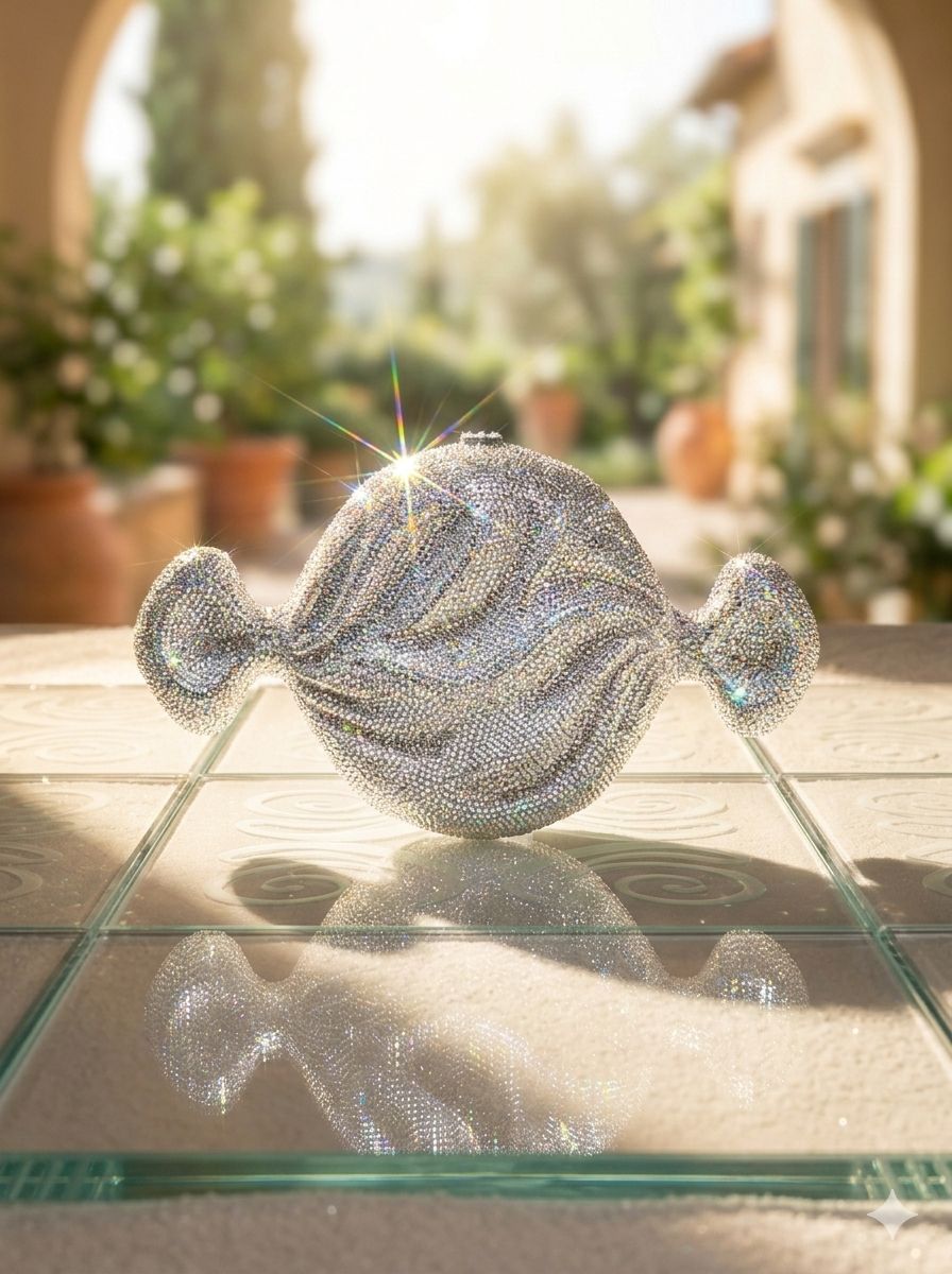 S-W-A-R-O-V-S-K-I Fancy Rhinestone Clutch – Elegant Women Bag (Silver)