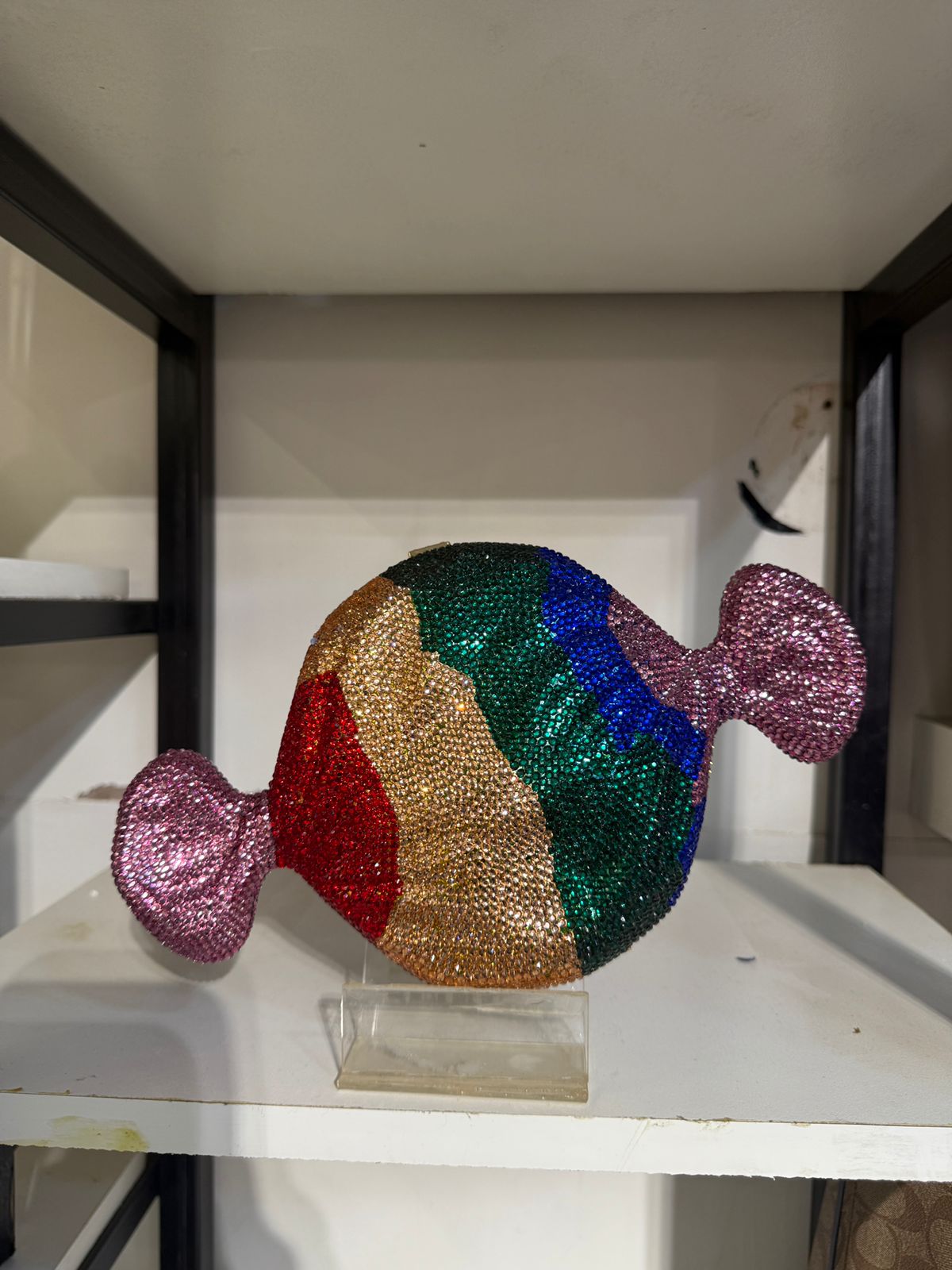 S-W-A-R-O-V-S-K-I Fancy Rhinestone Clutch – Elegant Women Bag (Multi Colour)