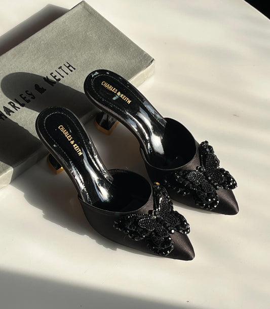 C-H-A-R-L-E-S & K-E-I-T-H Women Heels – Elegant Collection (Black)