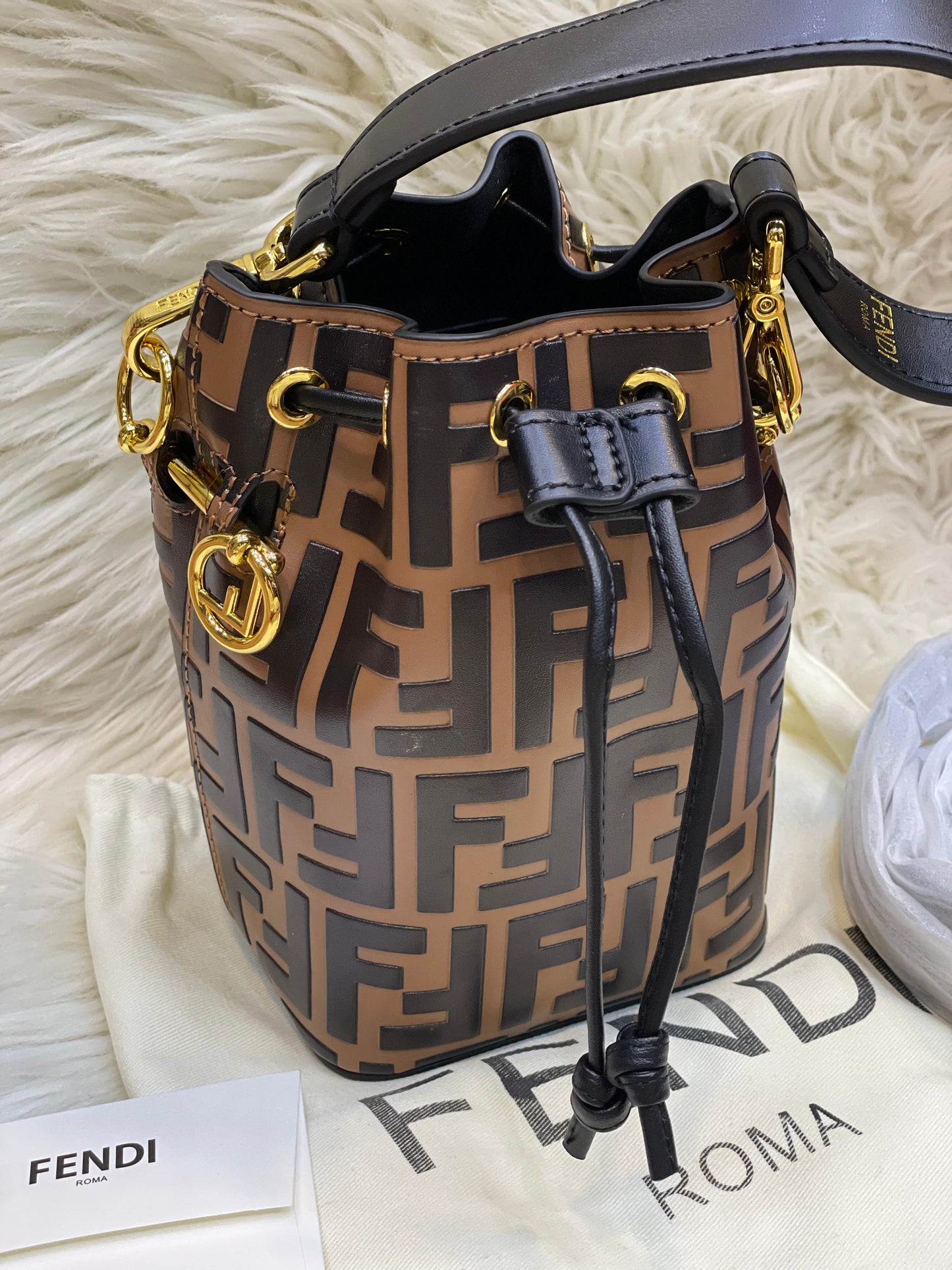 F-E-N-D-I Mon Tresor Mini Bucket Women Bag – Premium Edition