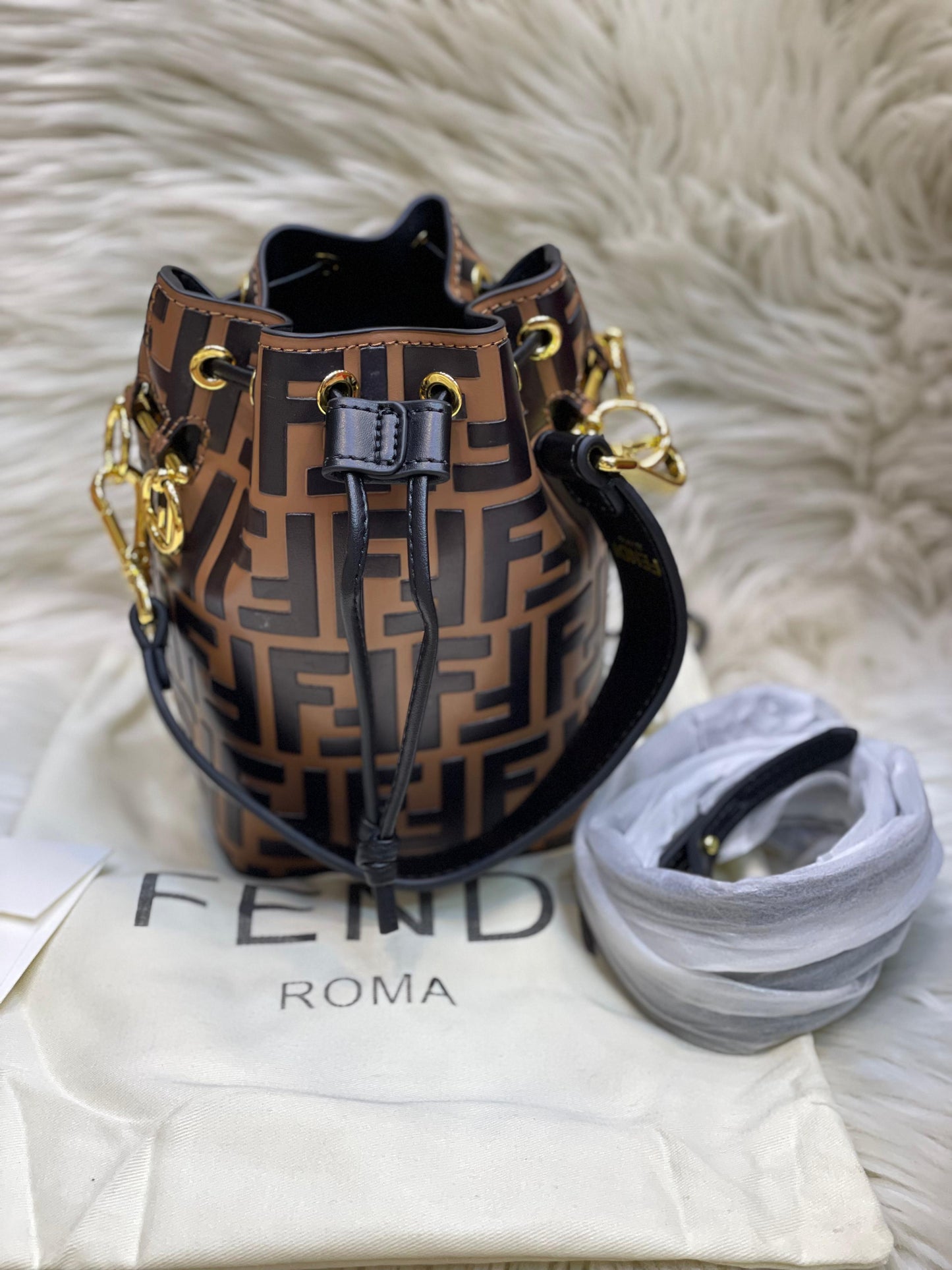 F-E-N-D-I Mon Tresor Mini Bucket Women Bag – Premium Edition