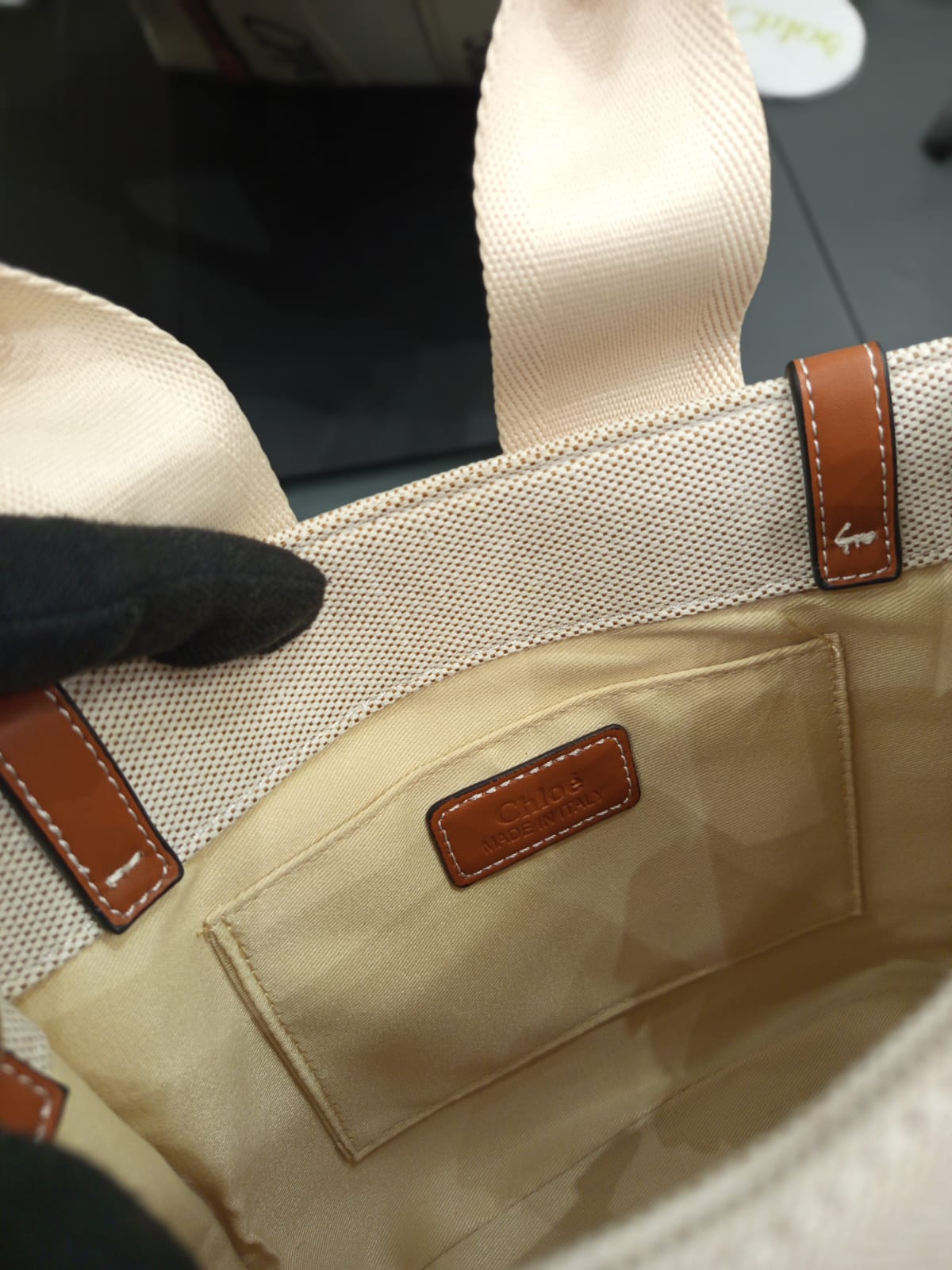 C-H-L-O-È Woody Mini Tote Women Bag in Linen – Compact Luxury