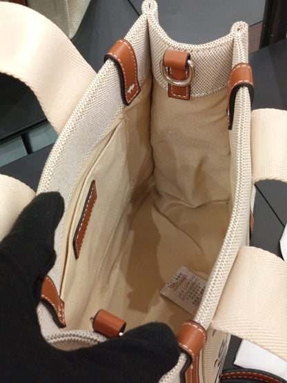 C-H-L-O-È Woody Mini Tote Women Bag in Linen – Compact Luxury