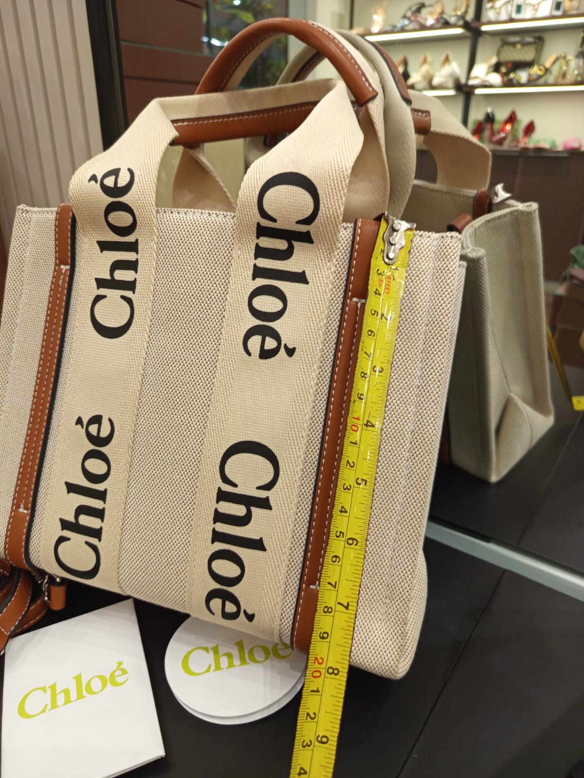 C-H-L-O-È Woody Mini Tote Women Bag in Linen – Compact Luxury