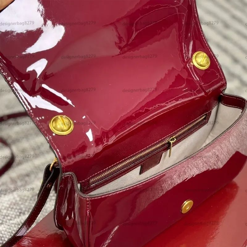 G-U-C-C-I Blondie Small Shoulder Women Bag – Rosso Ancora Red Patent