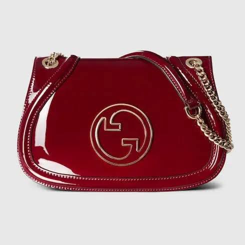 G-U-C-C-I Blondie Small Shoulder Women Bag – Rosso Ancora Red Patent
