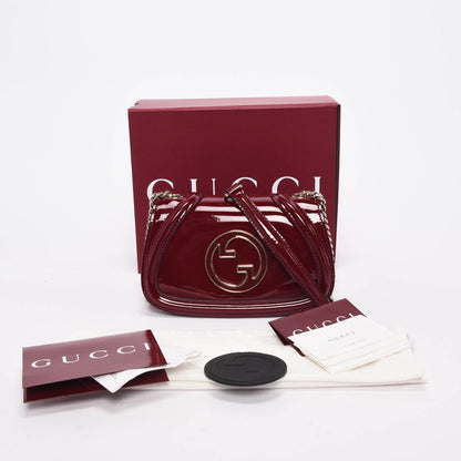 G-U-C-C-I Blondie Small Shoulder Women Bag – Rosso Ancora Red Patent