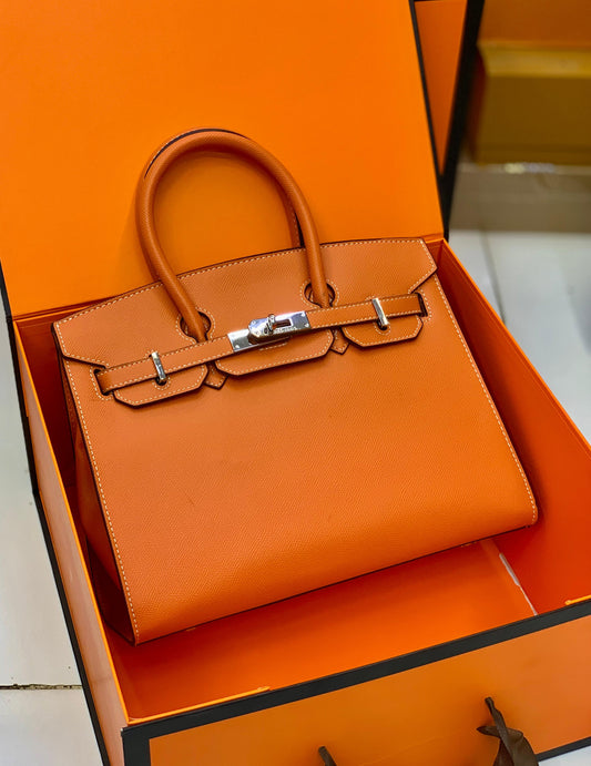 H-E-R-M-È-S Birkin Women Bag – Premium Luxury Edition (Orange)