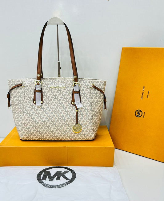 M-I-C-H-A-E-L K-O-R-S Women Bag – AAA Master Quality Edition (Brown/White)