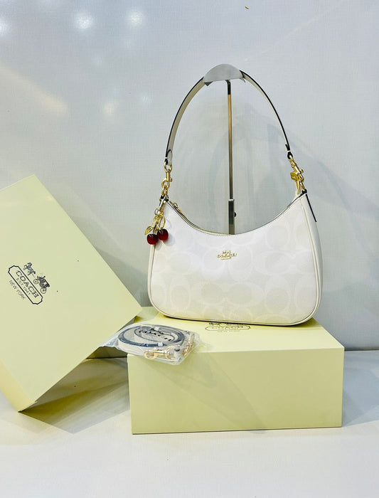 C-O-A-C-H Teri Bag Gift Set – Signature Canvas Women Bag (White)