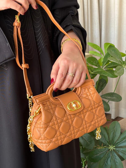 C-H-R-I-S-T-I-A-N D-I-O-R Jolie Top Handle Mini Women Bag – Elegant Edition (Mustard)