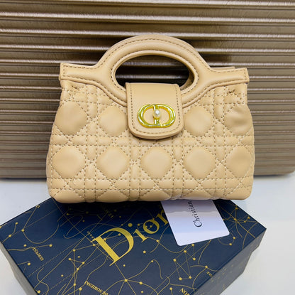 C-H-R-I-S-T-I-A-N D-I-O-R Jolie Top Handle Mini Women Bag – Elegant Edition (Beige)