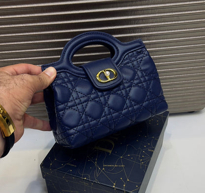 C-H-R-I-S-T-I-A-N D-I-O-R Jolie Top Handle Mini Women Bag – Elegant Edition (Blue)