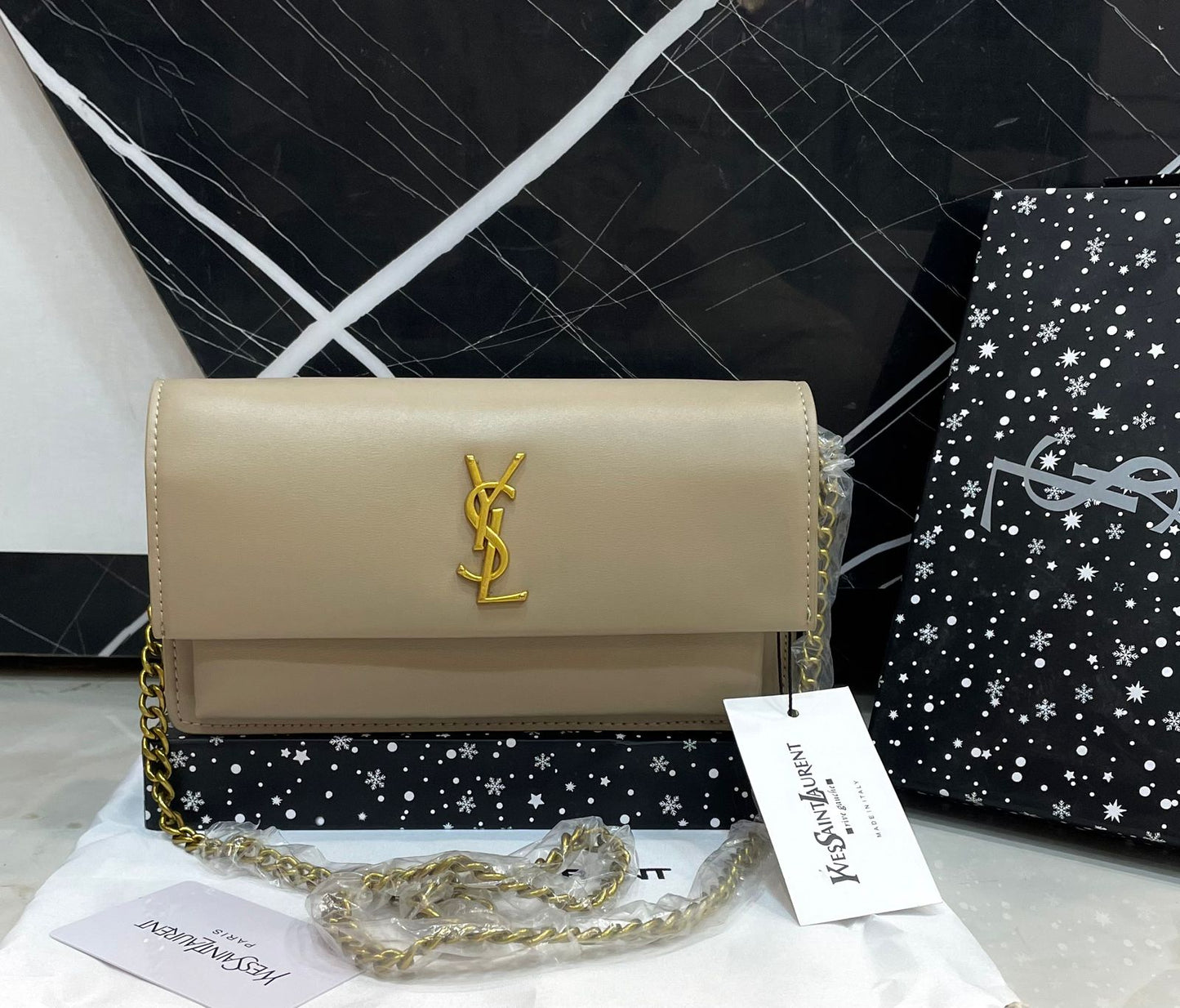 Y-S-L S-A-I-N-T L-A-U-R-E-N-T Paris Crossbody Women Bag – Master High Quality Edition (Beige)