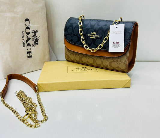 C-O-A-C-H Crossbody Women Bag – Luxury Master Edition (Black/Brown/Mustard)