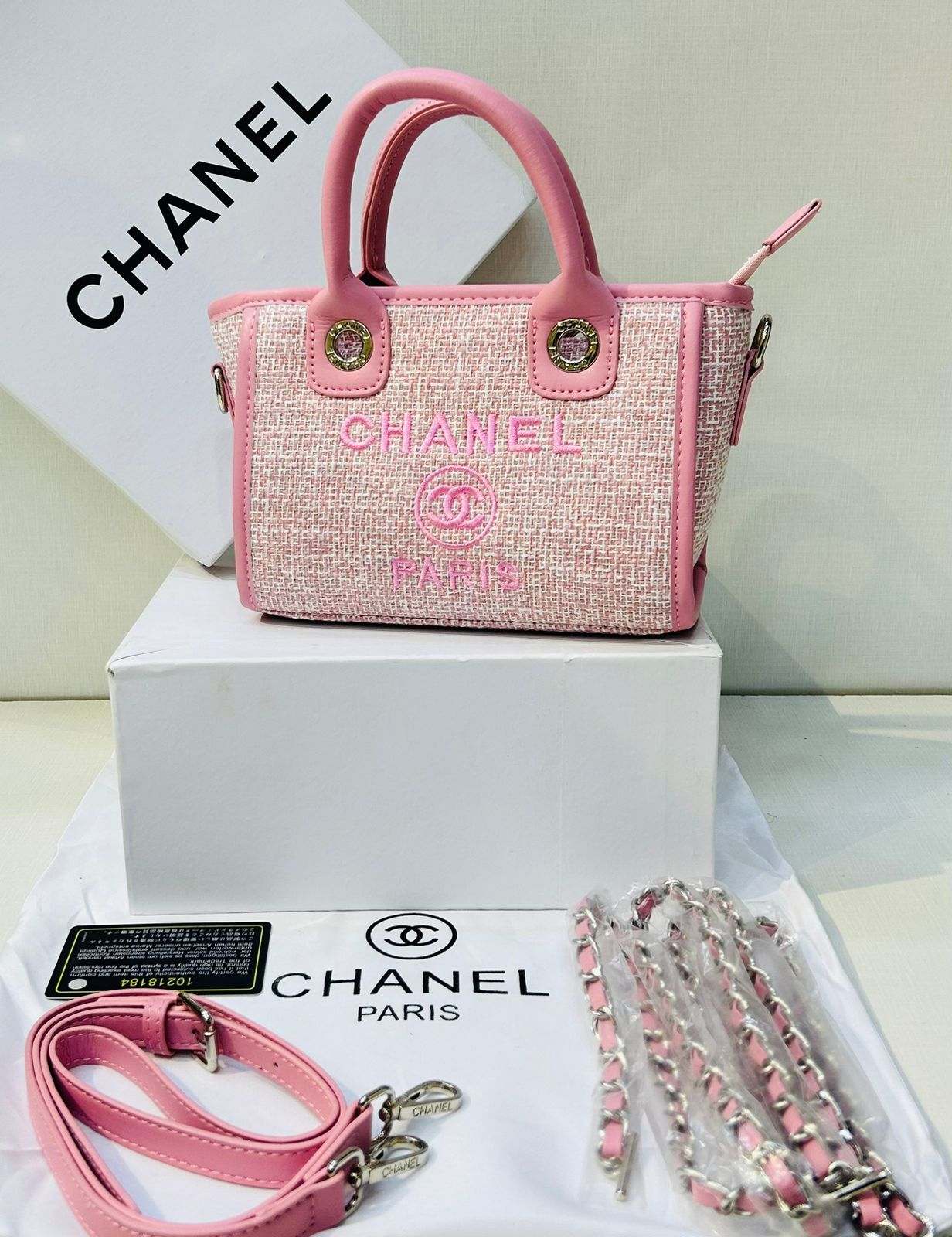 C-H-A-N-E-L Mini Tote Women Bag – Master Luxury Edition (Pink)