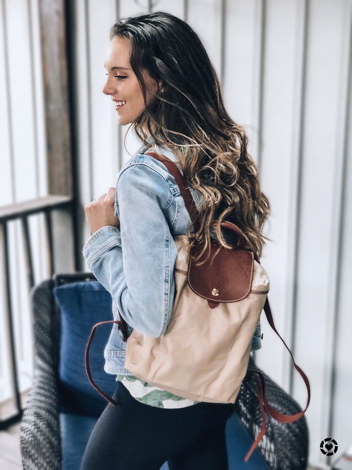 L-O-N-G-C-H-A-M-P Backpack – Classic Everyday Edition (Beige)