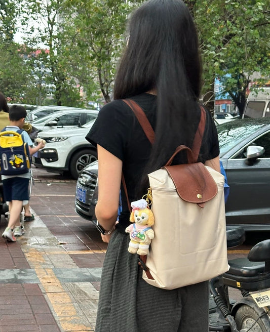 L-O-N-G-C-H-A-M-P Backpack – Classic Everyday Edition (Beige)