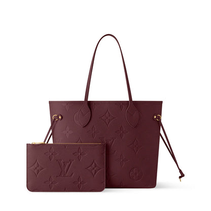 L-O-U-I-S V-U-I-T-T-O-N Neverfull MM Women Bag – Premium Edition (Red,Maroon)