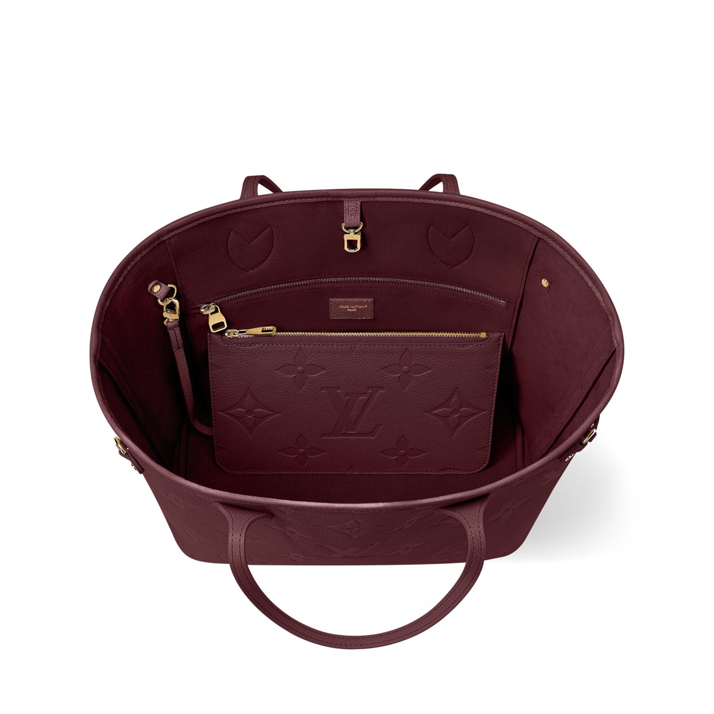 L-O-U-I-S V-U-I-T-T-O-N Neverfull MM Women Bag – Premium Edition (Red,Maroon)