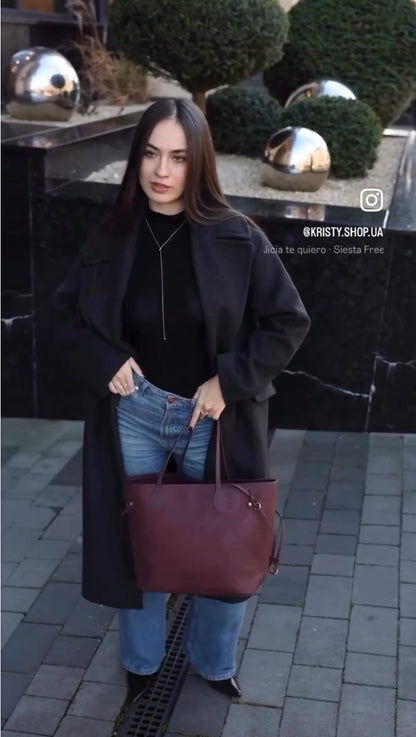 L-O-U-I-S V-U-I-T-T-O-N Neverfull MM Women Bag – Premium Edition (Red,Maroon)