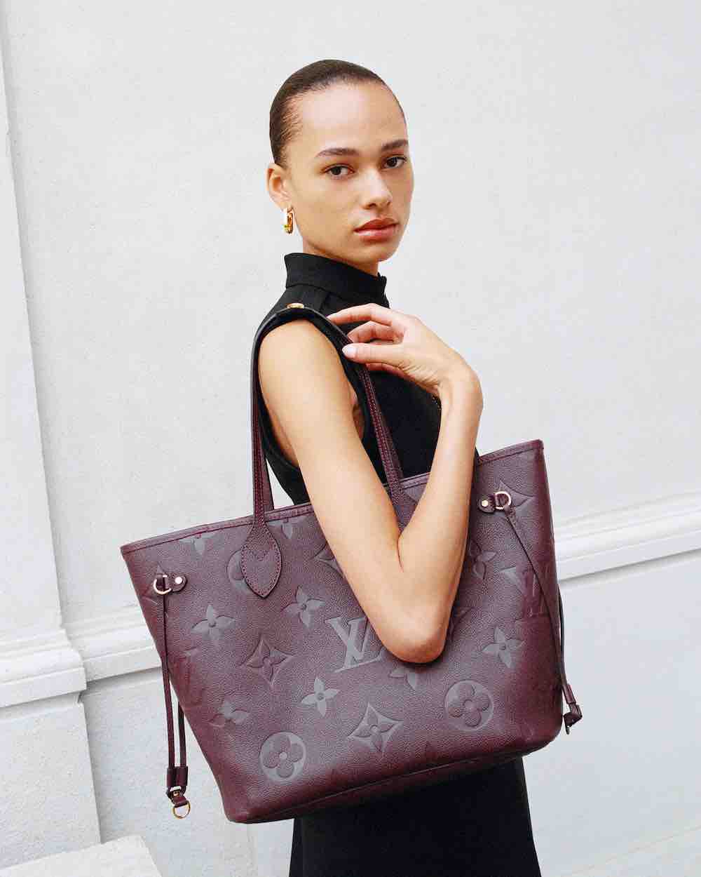 L-O-U-I-S V-U-I-T-T-O-N Neverfull MM Women Bag – Premium Edition (Red,Maroon)