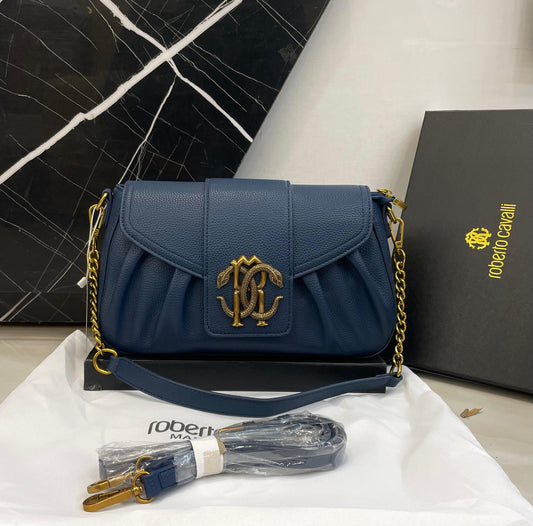 R-O-B-E-R-T-O C-A-V-A-L-L-I Crossbody Women Bag – Master Class Edition (Blue)