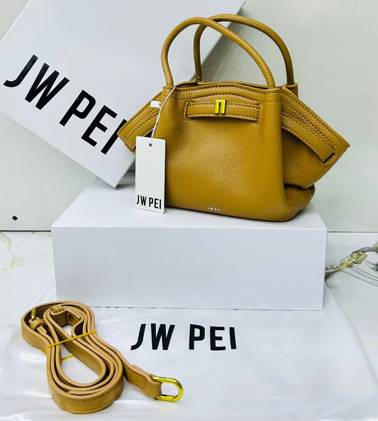 J-W P-E-I Hana Mini Women Bag – Shiny Material Edition (Mustard)