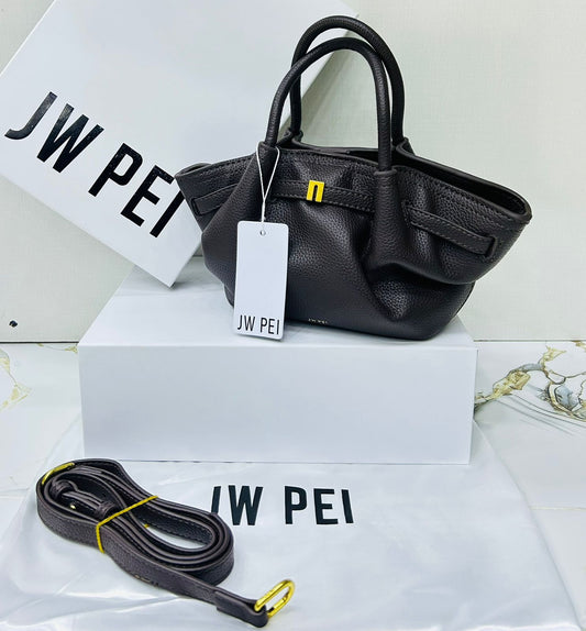 J-W P-E-I Hana Mini Women Bag – Shiny Material Edition (Brown)