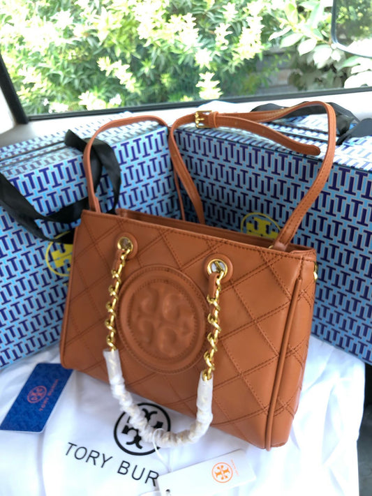 T-O-R-Y B-U-R-C-H Spacious Tote Women Bag – Master Quality Edition (Brown)