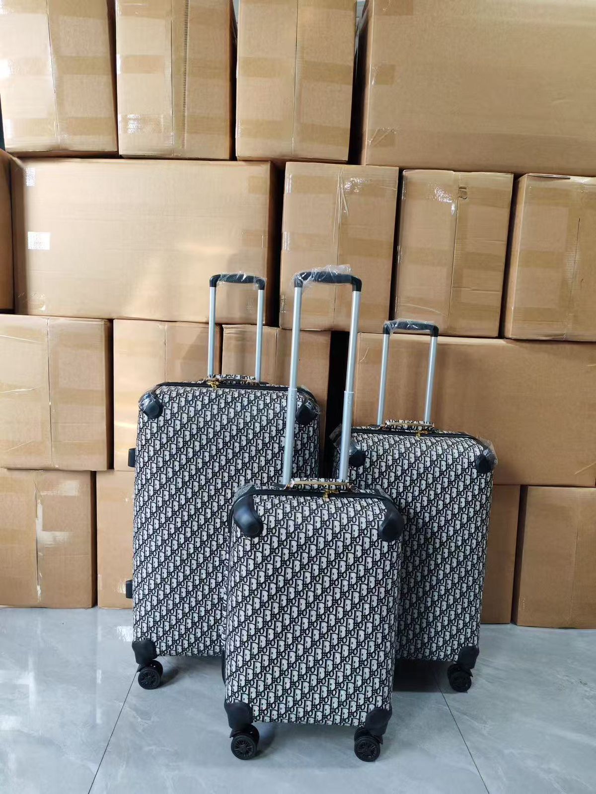 C-H-R-I-S-T-I-A-N D-I-O-R Branded Trolley Bag Sets – Travel Collection (Design-1)