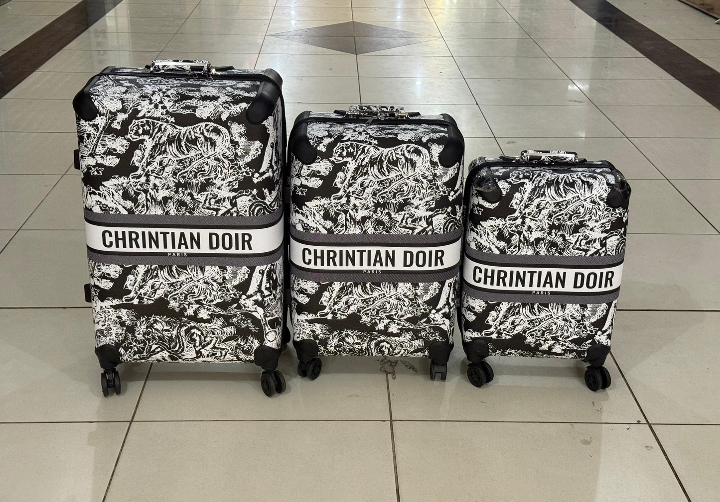 C-H-R-I-S-T-I-A-N D-I-O-R Branded Trolley Bag Sets – Travel Collection (Design-2)