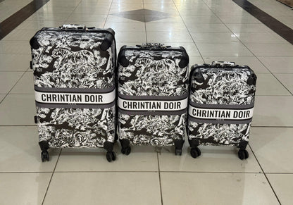 C-H-R-I-S-T-I-A-N D-I-O-R Branded Trolley Bag Sets – Travel Collection (Design-2)