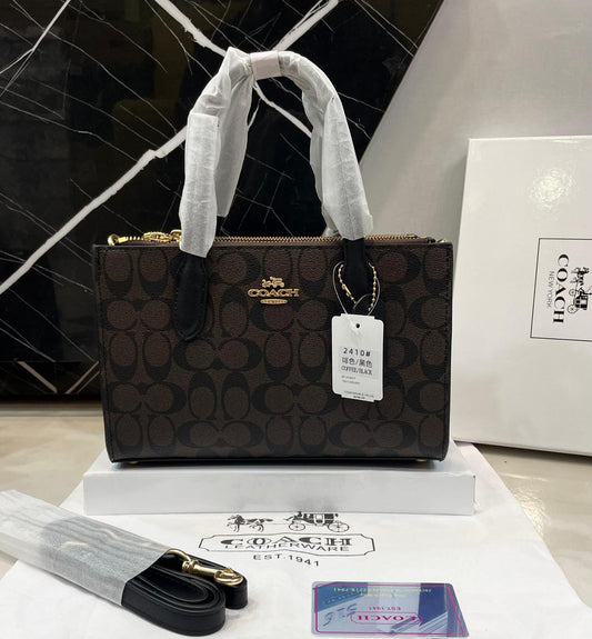 C-O-A-C-H Small Tote & Crossbody Women Bag – Master Class Edition (Black/Brown)