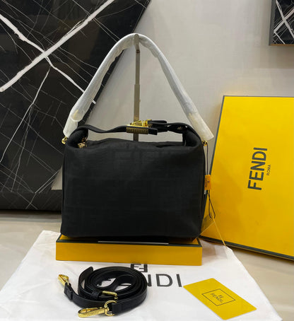 F-E-N-D-I Iconic Mini Crossbody – Everyday Luxury Statement Bag (Black)