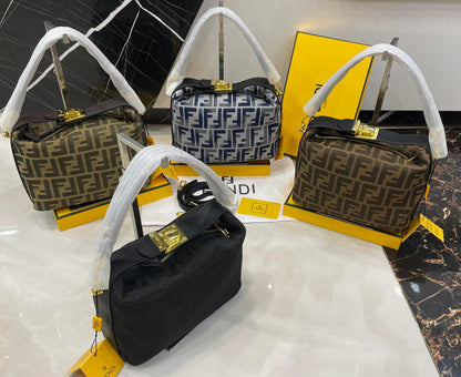 F-E-N-D-I Iconic Mini Crossbody – Everyday Luxury Statement Bag (Brown-2)